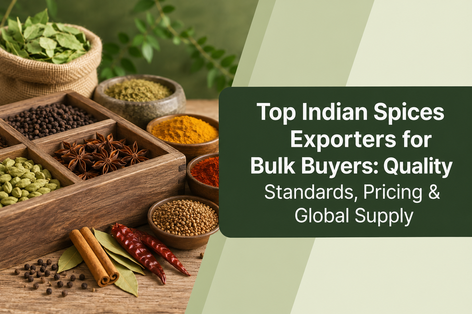 Top Indian Spices Exporters for Bulk Buyers: Quality Standards, Pricing & Global Supply