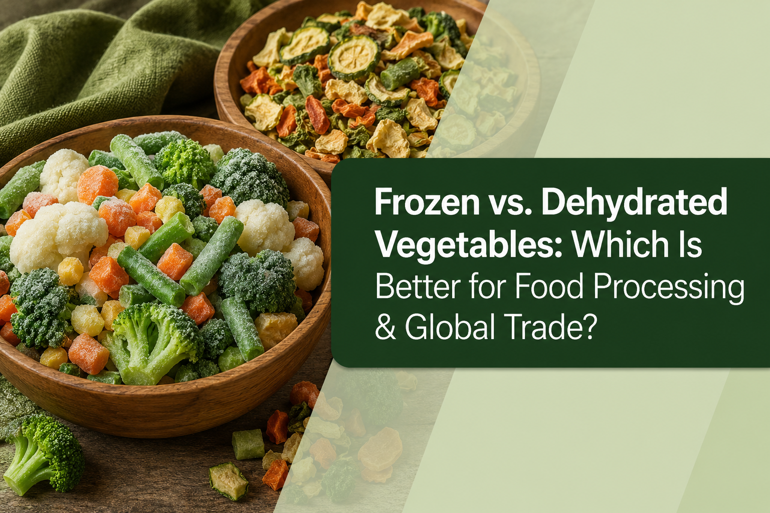 Frozen vs. Dehydrated Vegetables: Which Is Better for Food Processing & Global Trade?